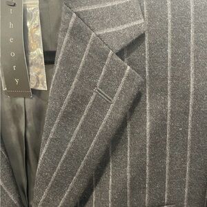 Theory men’s Gray Chalk Stripe Sports Jacket Sz 42R.  NWT $895